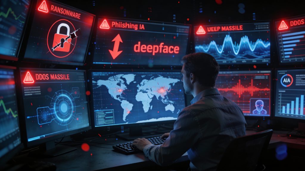 L&rsquo;année 2025 a marqué une accélération des cybermenaces, avec une intégration massive de l&rsquo;IA